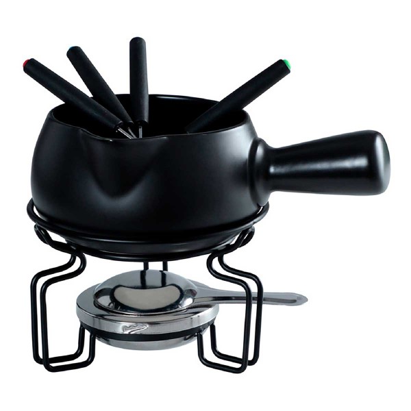 Encontraproduto.com.br - Fondue 7 Peças em Cerâmica 23cm Dynasty Preto