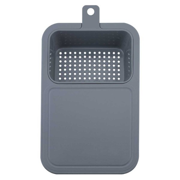 Encontraproduto.com.br - Tábua Para Corte Full Fit E Escorredor Com Faca Easy Dynasty Cinza - 28197