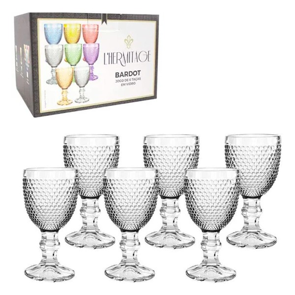 Encontraproduto.com.br - Jogo de Taças Bardot 60ml 6 Peças em Vidro Fullfit
