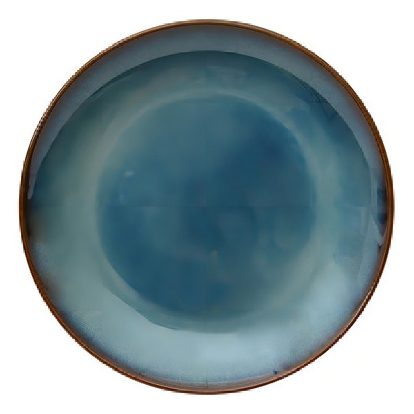 Encontraproduto.com.br - Prato para Sobremesa Noir em Cerâmina Azul 20,5cm