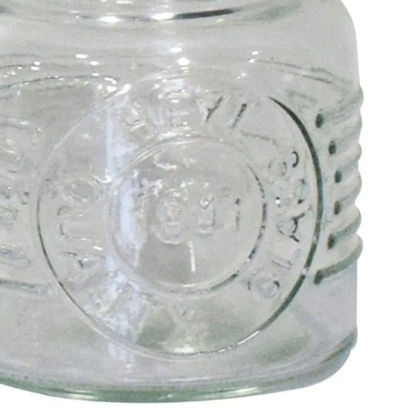 Encontraproduto.com.br - Pote de Vidro Tampa Metal Preta Dynasty 220ml