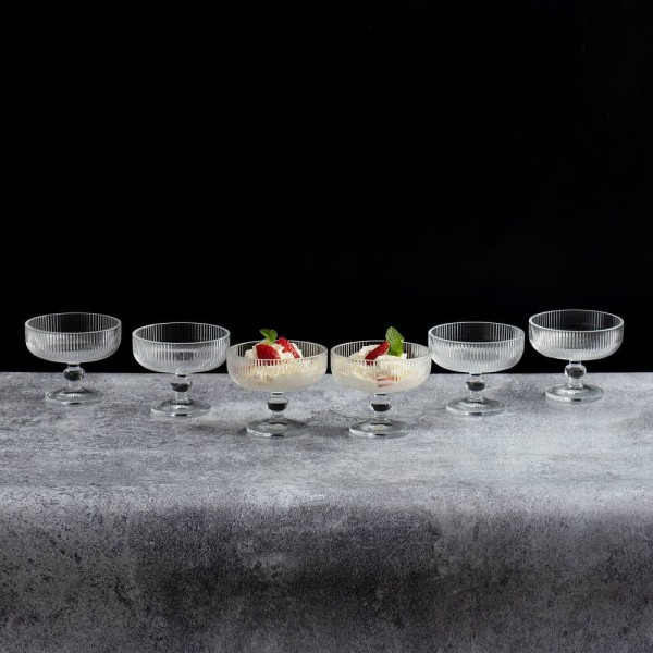 Encontraproduto.com.br - 6 Taças para Sobremesa Cameratta em Vidro 310ml LHermitage