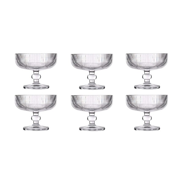 Encontraproduto.com.br - 6 Taças para Sobremesa Cameratta em Vidro 310ml LHermitage