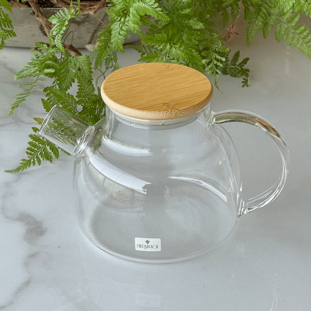 Encontraproduto.com.br - Bule Mattine em Vidro Borossilicato com Tampa de Bambu 900ml