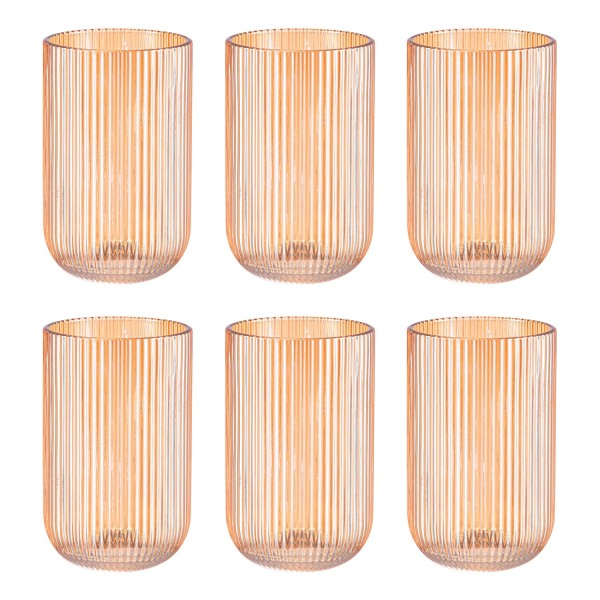 Jogo de Copos Cameratta Ambar Luster 425 ml com 6 Peças LHermitage