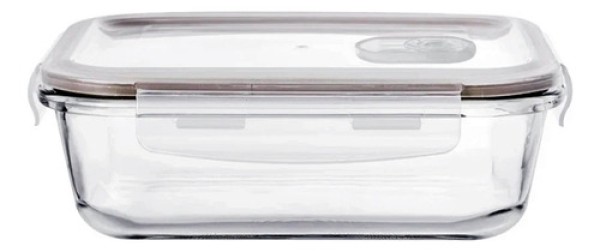 Encontraproduto.com.br - Pote Hermético Retangular em Vidro 370ml 56x153x11cm