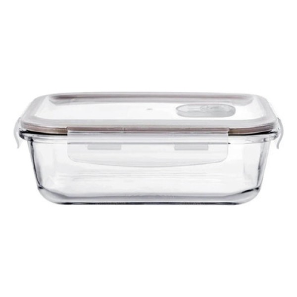 Encontraproduto.com.br - Pote Hermético Retangular em Vidro 640ml 6x177x13cm