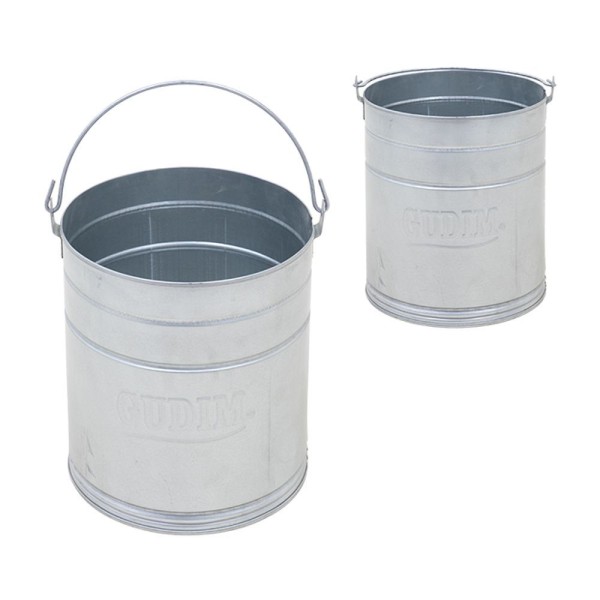 Encontraproduto.com.br - Balde Caçamba 10 Multiuso Litros Construção Civil Aço Galvanizado - Gudim