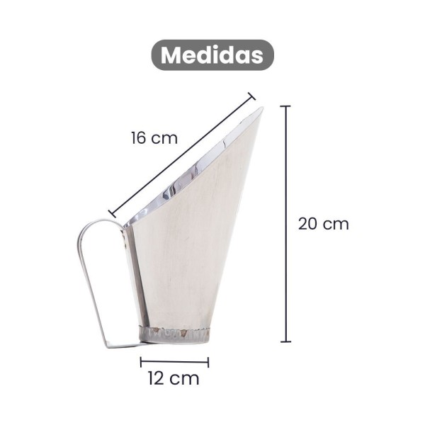 Encontraproduto.com.br - Concha Medidor Para Cereais Ração Aço Inox 250 Gramas - Gudim