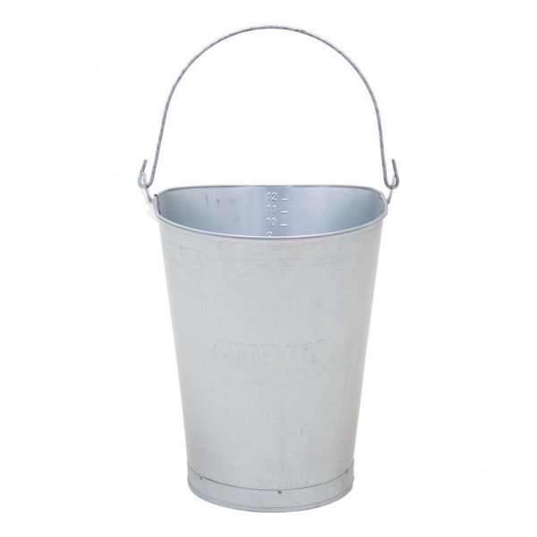 Encontraproduto.com.br - Balde Ordenha Tirar Leite 10 Litros Aço Galvanizado Graduado Durável - Gudim Cor Cinza