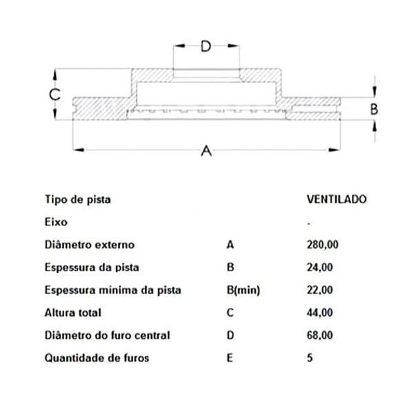 Encontraproduto.com.br - Bd2064 - Disco Freio Dianteiro Ventilado S/C - Sentra 2.0 13/ Sem Cubo - Fremax