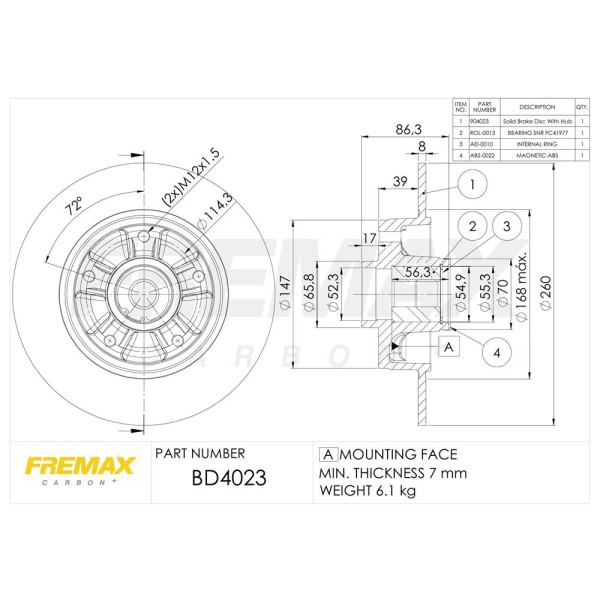 Disco Freio - Fremax - BD4023