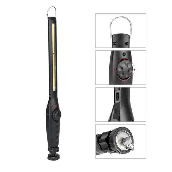 Encontraproduto.com.br - Lanterna Luminária Bastão Sinalizador Led Recarregável Carro Casa Camping Escritório Trabalho Gênero