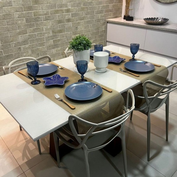 Encontraproduto.com.br - Passadeira Para Mesa Posta 1,00mt X 40cm Caminho Mesa