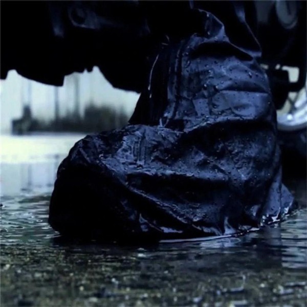 Encontraproduto.com.br - Capa Bota Protetora Sapato Tenis A Prova Dágua Chuva Moto Ciclismo Pescaria Cor:preto