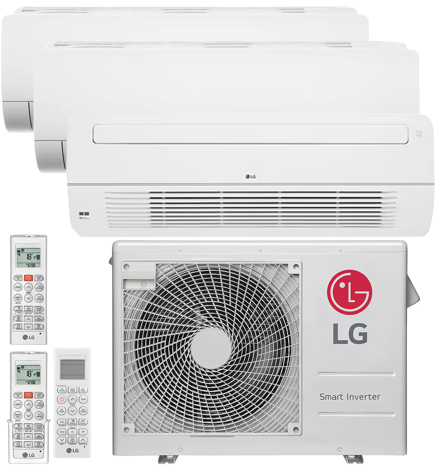 Encontraproduto.com.br - Ar Condicionado Multi Split Inverter LG 24.000BTU ( 2 EVAP 9.000 E 1 EVAP Cassete 1 VIA 18.000 ) Quente e Frio - 220V