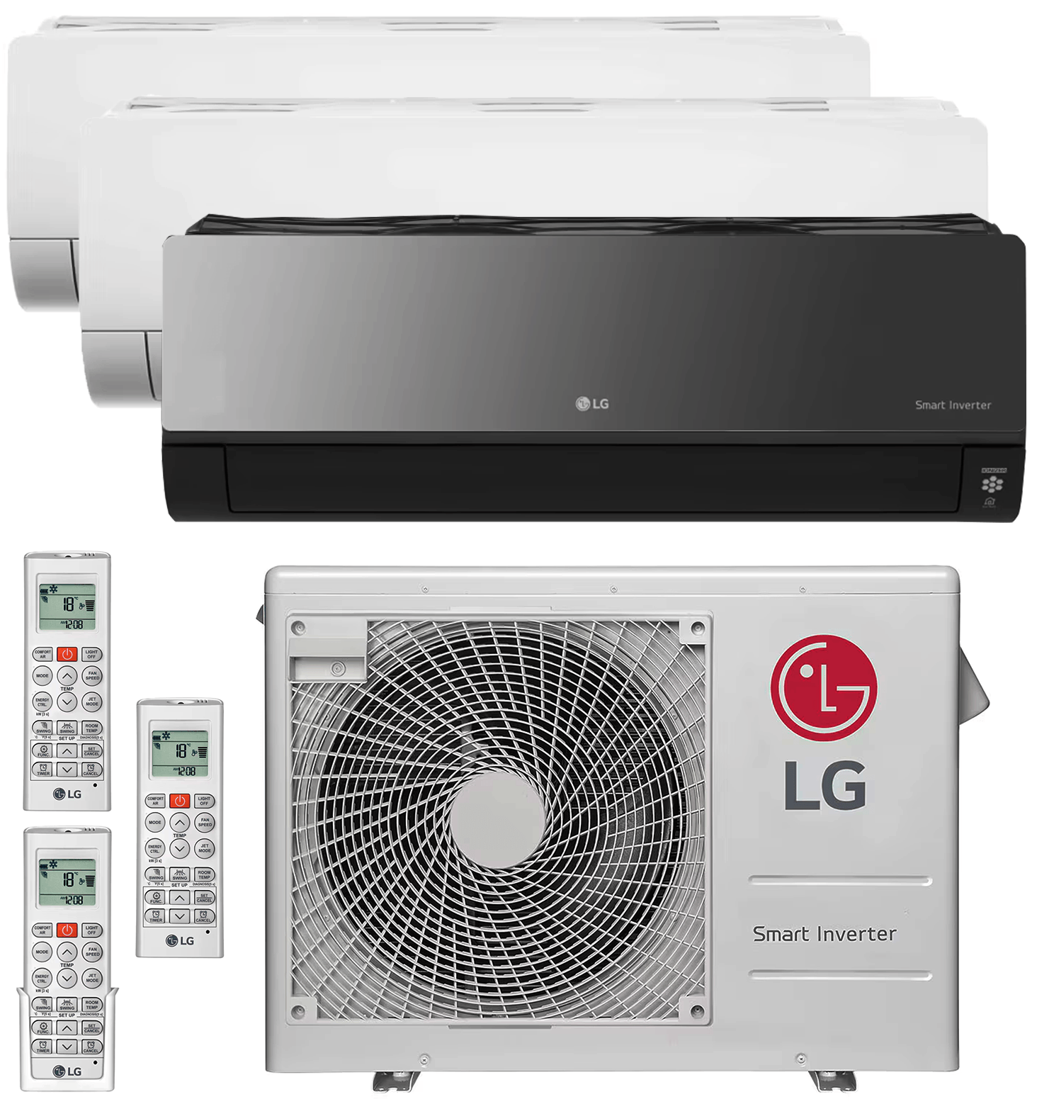 Encontraproduto.com.br - Ar Condicionado Multi Split Inverter LG 24.000BTU ( 2 EVAP 9.000 E 1 EVAP Cassete 1 VIA 18.000 ) Quente e Frio - 220V