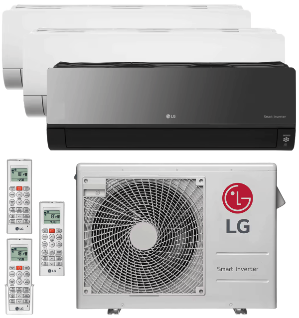 Encontraproduto.com.br - Ar Condicionado Multi Split Inverter LG 24.000BTU ( 2 EVAP 9.000 E 1 EVAP Cassete 1 VIA 18.000 ) Quente e Frio - 220V