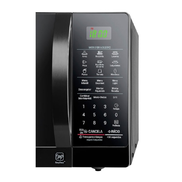 Encontraproduto.com.br - Micro-ondas LG 30 Litros com Grill de Quartzo e Revestimento EasyClean Preto MH7097AR – 127 Volts