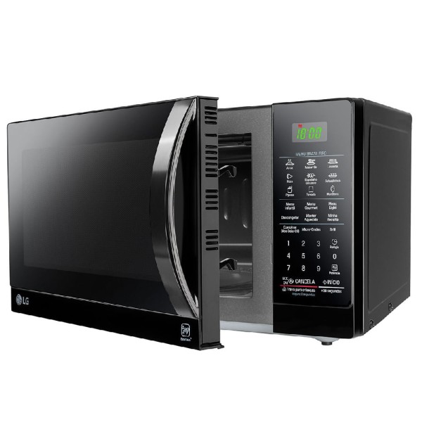 Encontraproduto.com.br - Micro-ondas LG 30 Litros com Grill de Quartzo e Revestimento EasyClean Preto MH7097AR – 127 Volts