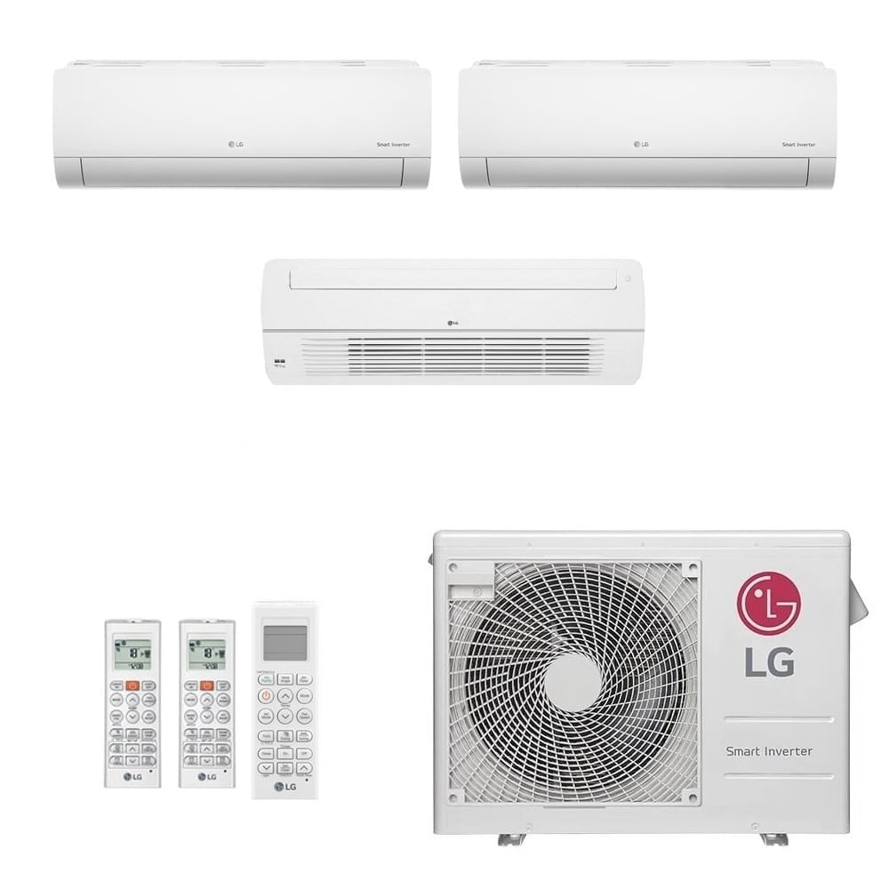 Encontraproduto.com.br - Ar Condicionado LG Multi Split Tri Split Inverter 21000 BTUs 3X9000 Quente e Frio 220V A3UW21GFAC