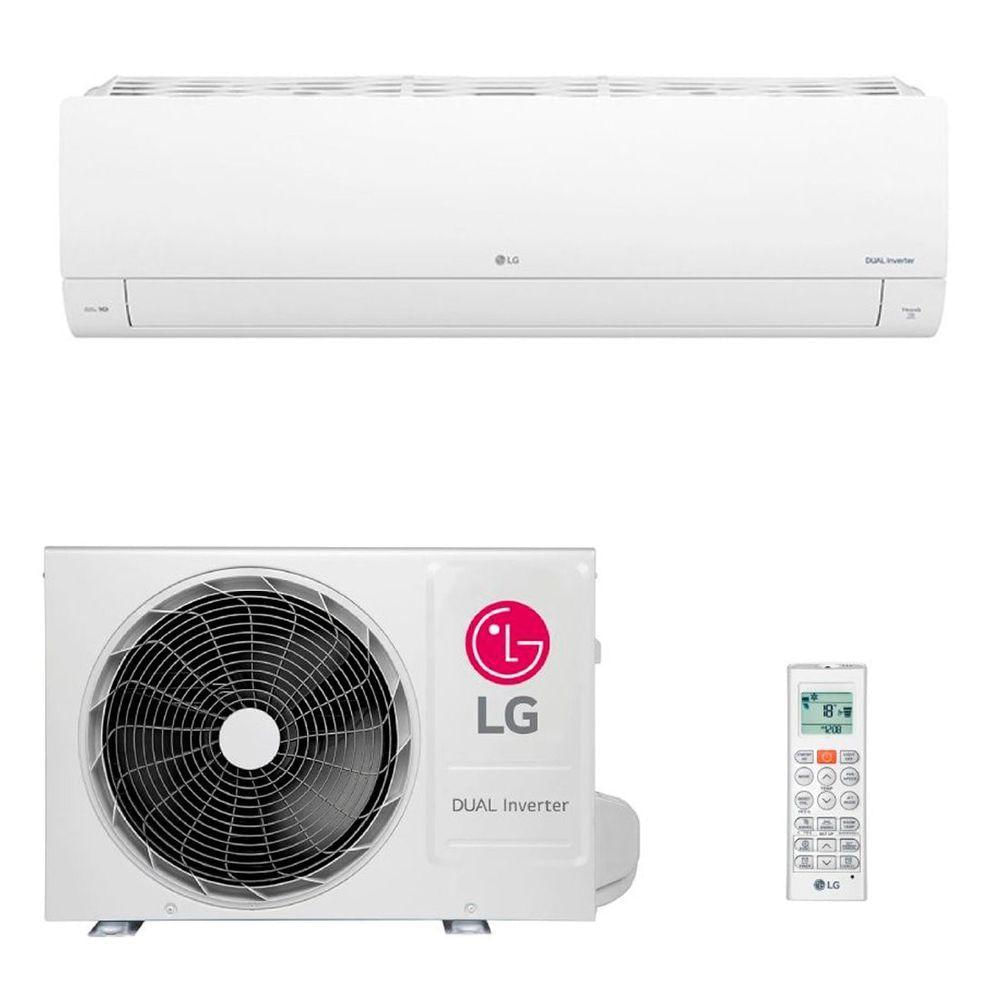 Encontraproduto.com.br - Ar Condicionado Split Hi Wall Inverter LG Dual Compact +IA R-32 18000 BTU/h Frio S3NQ18KLQAL.EB2GAM1- 220 Volts