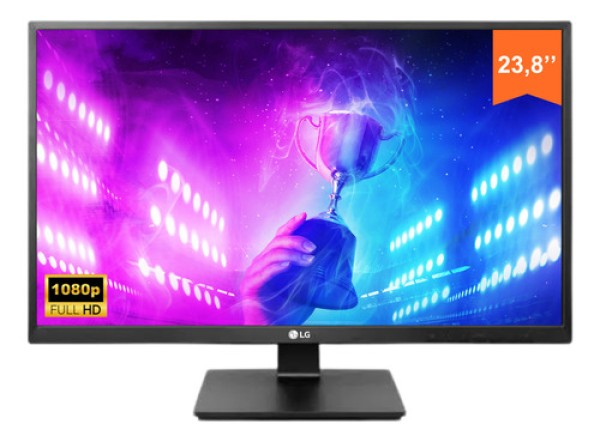 Encontraproduto.com.br - Monitor Gamer Lg 23,8 Pol 75hz 5ms Hdmi Dp Ips Usb Pivot Preto 100-240 (bivolt)