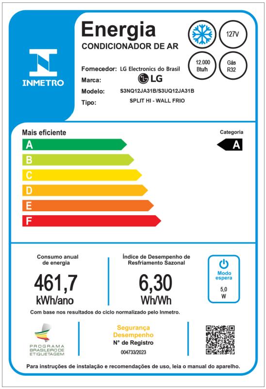 Encontraproduto.com.br - Ar Condicionado Split LG Dual Inverter Voice +IA 12000 BTUS Frio 127V S3-Q12JA31B