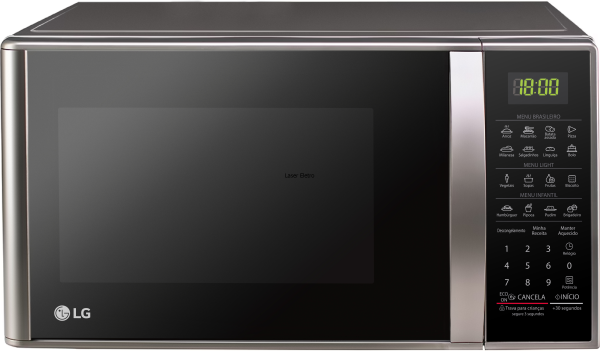 Micro-ondas LG 30 litros Prata Limpa Fácil (MS3043BRA)