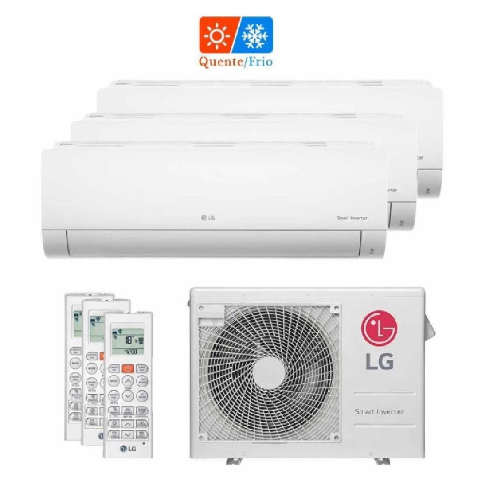 Encontraproduto.com.br - Ar Condicionado Multi Split Tri Split LG 21000 BTU 3x9000 QF Inverter 220V Z3UW21GFB1.AWGZBR1