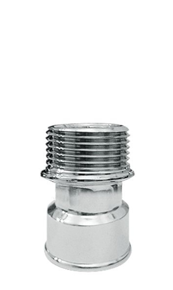Encontraproduto.com.br - Prolongador Curto Macho Fêmea Roscável Zamac Cromado 1/2