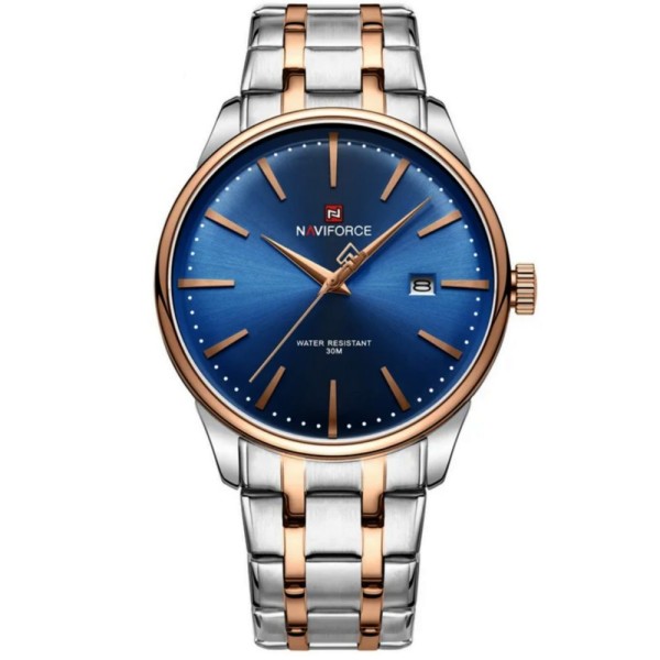 Encontraproduto.com.br - Relógio De Quartzo Masculino Pulseira De Aço Inoxidável Resistente à água Prata