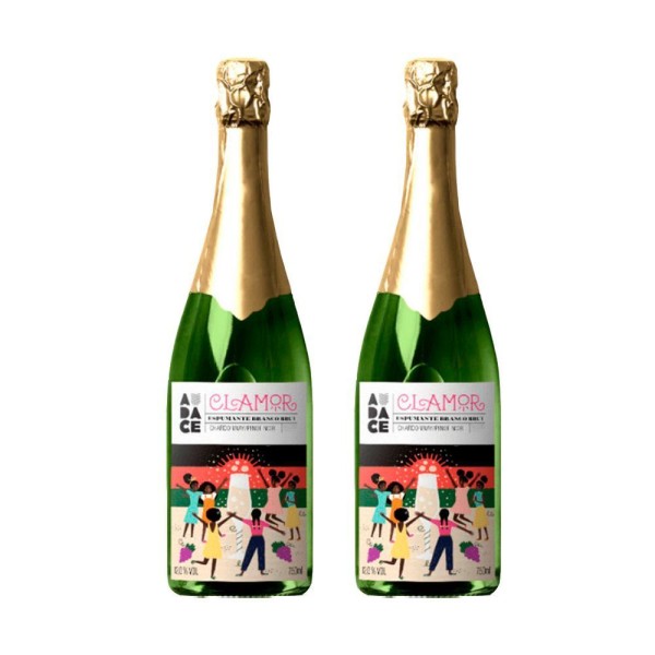 Encontraproduto.com.br - Kit Com 2 Unidades Espumante Audace Clamor Brut - Vyno