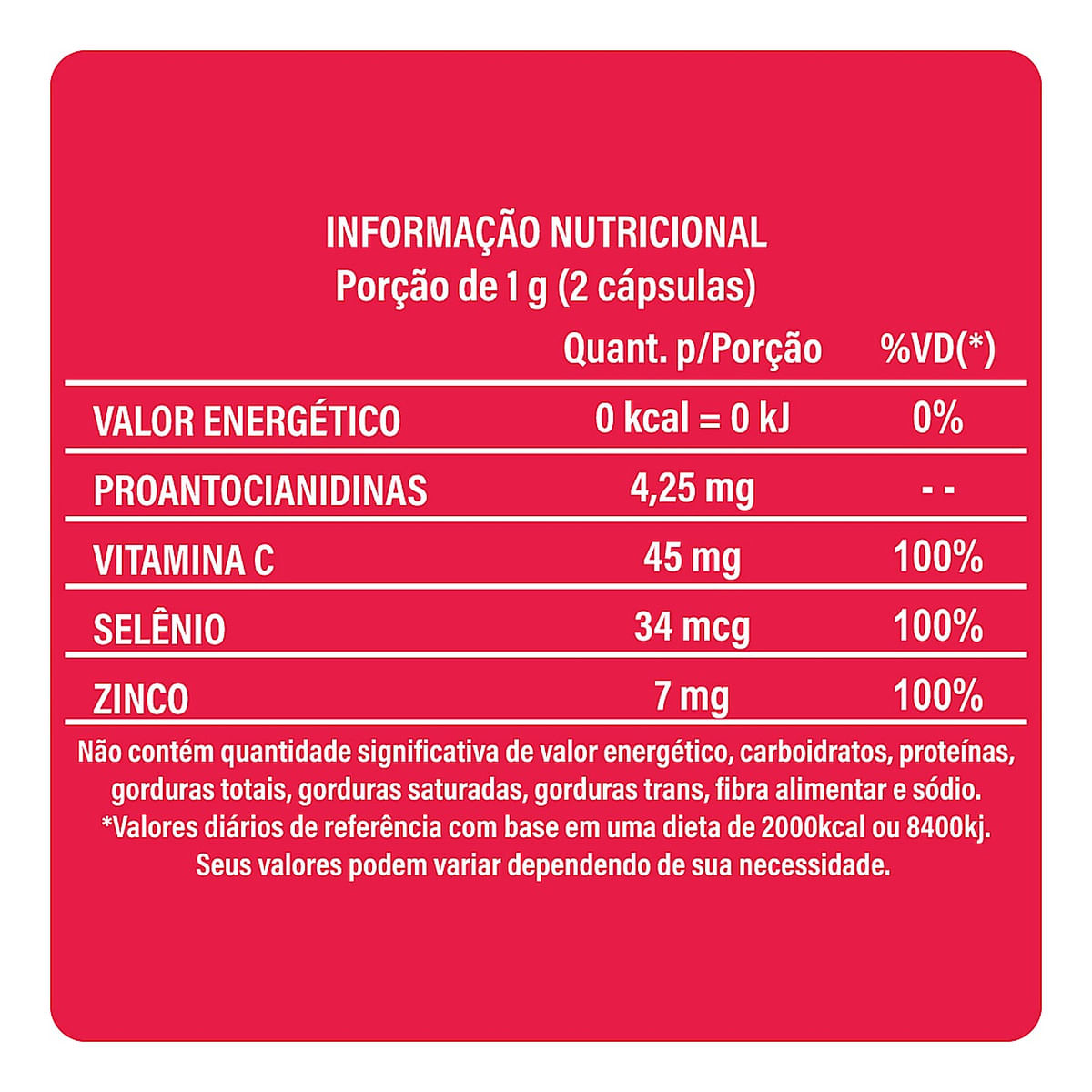 Encontraproduto.com.br - 2x Cranberry com Vitamina C, Selênio e Zinco - 60 Cápsulas de 500mg