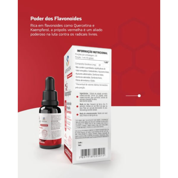 Encontraproduto.com.br - 2x Nanoprópolis Extrato de Própolis Vermelho 20ml- Apis Vida