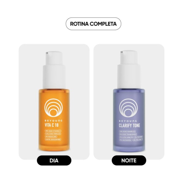 Encontraproduto.com.br - Kit Beyoung 10% Ácido Mandélico + 18% Vitamina C - 3 Und