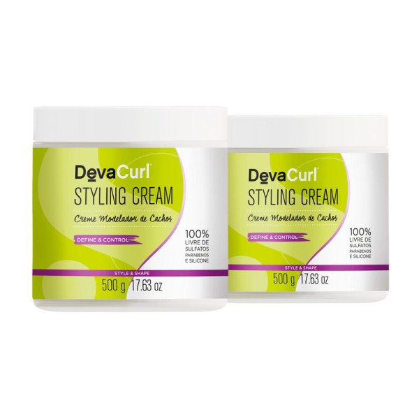 Kit Deva Curl Duo Creme Styling Cream 500g (2 produtos)
