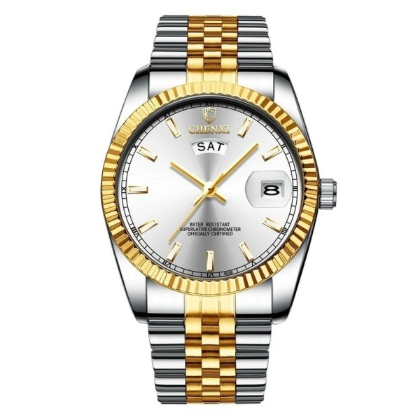 Encontraproduto.com.br - Relógio Masculino Chenxi Cx-004b à Prova Dágua Prata