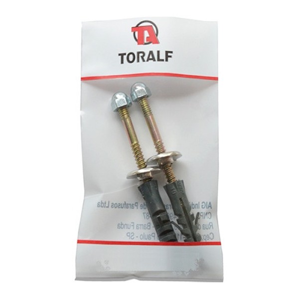 Parafuso de Fixação em Latão com Bucha 10 (2 Peças) para Bacia Ref. 1070 Toralf