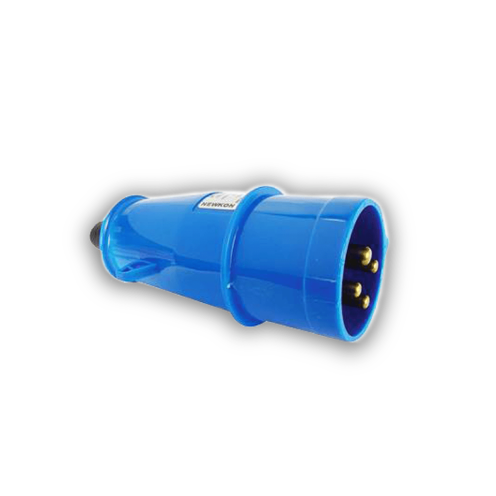 Plug Industrial Macho Azul 3p+T 16a 250v Ip44 N4079-Newkon - Steck
