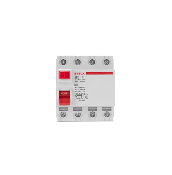 Encontraproduto.com.br - Interruptor Diferencial Residual 4p 80a 30ma Steck