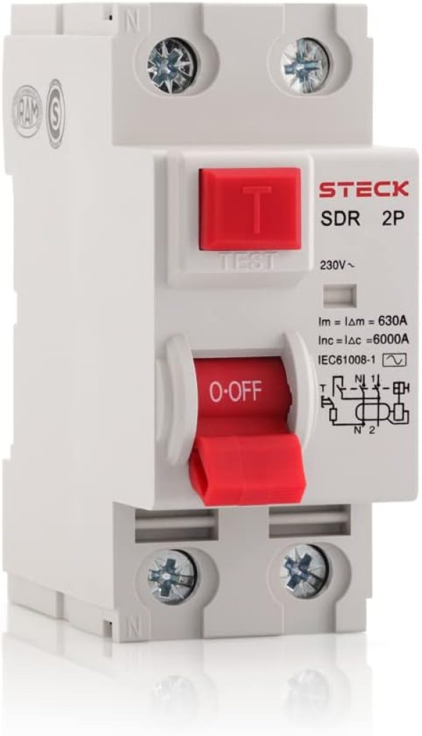 Encontraproduto.com.br - Interruptor Dr Fuga 2P 30Ma 25A Sdr22530 Steck