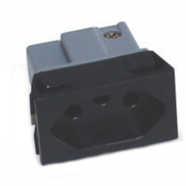 Encontraproduto.com.br - Tomada p/ Painel S-8621 20A 3 Polos (2P+T) c/ Borne Preto - Steck