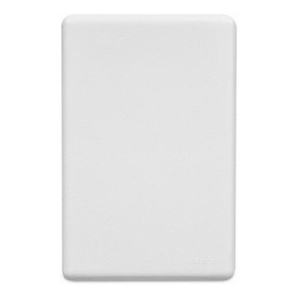 Encontraproduto.com.br - Placa 4X2 Cega Com Suporte Branco Stella Steck