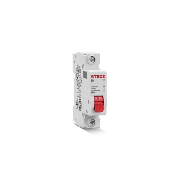 Encontraproduto.com.br - Disjuntor 1p 100a C 10ka Din Curva C Com Alavanca Articulada - Sdd1c100 - Steck