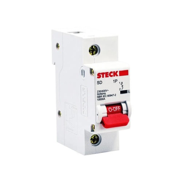 Encontraproduto.com.br - Disjuntor 1p 100a C 10ka Din Curva C Com Alavanca Articulada - Sdd1c100 - Steck
