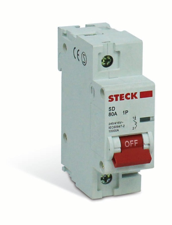 Encontraproduto.com.br - Disjuntor 1P 80A C 3Ka 230V Sdd1C80 Steck