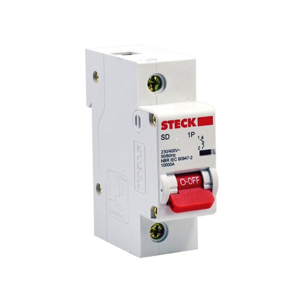 Encontraproduto.com.br - Disjuntor 1P 80A C 3Ka 230V Sdd1C80 Steck