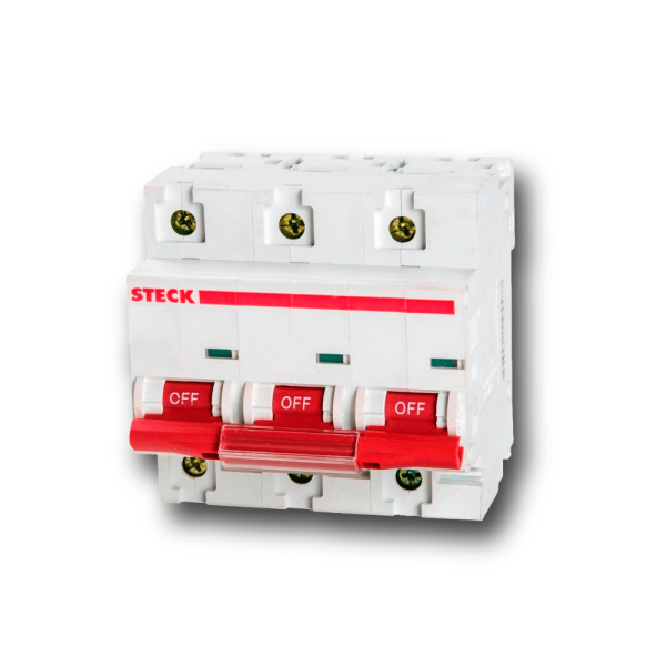Disjuntor 3p 125a C 10ka Din Curva C Com Alavanca Articulada - Sdd3c125 - Steck