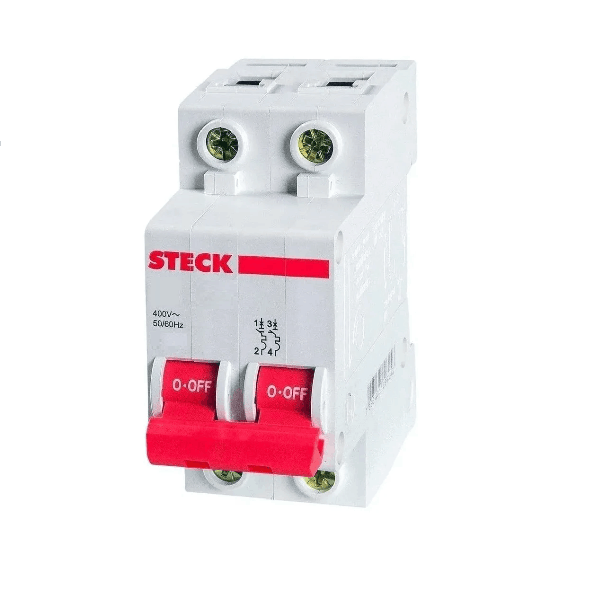 Encontraproduto.com.br - Disjuntor 2p 16a C 3ka Din Curva C Com Alavanca Articulada - Sdd62c16 - Steck